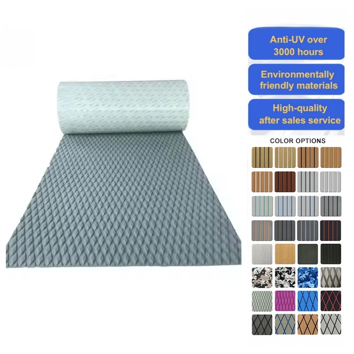 Eva Foam Sheet - Diamond Eva Foam Faux Teak Marine