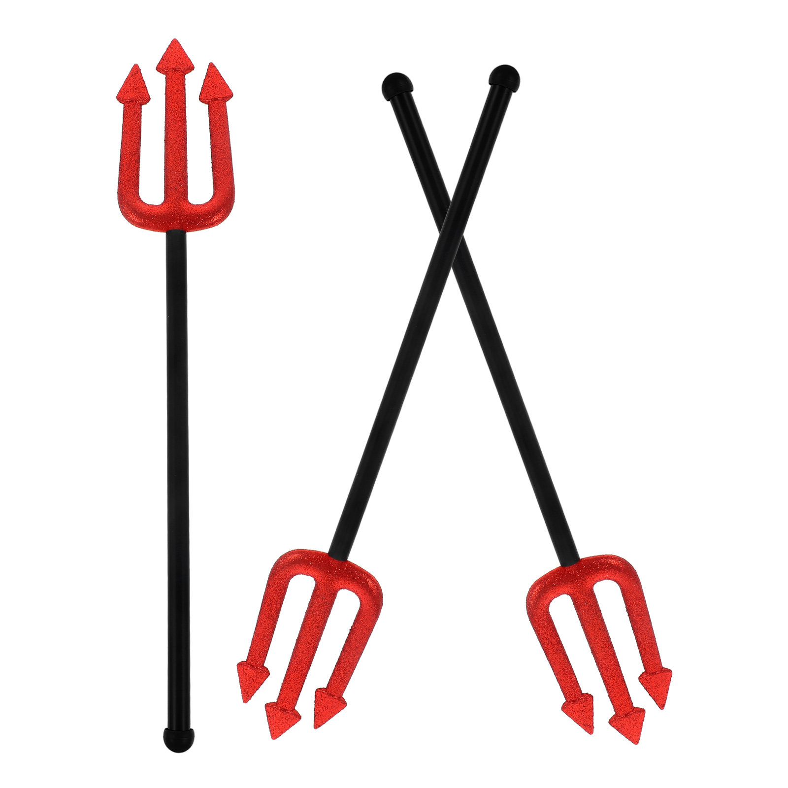 Detachable Cosplay Prop - 3Pcs Devil Cosplay Pitch Fork Plastic