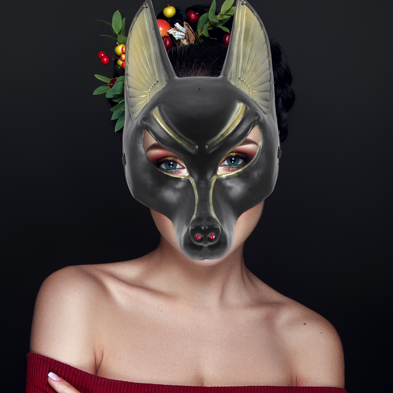 Halloween Mask Anubis Design C - مراجعة Cosplay Prop Designer وسعره