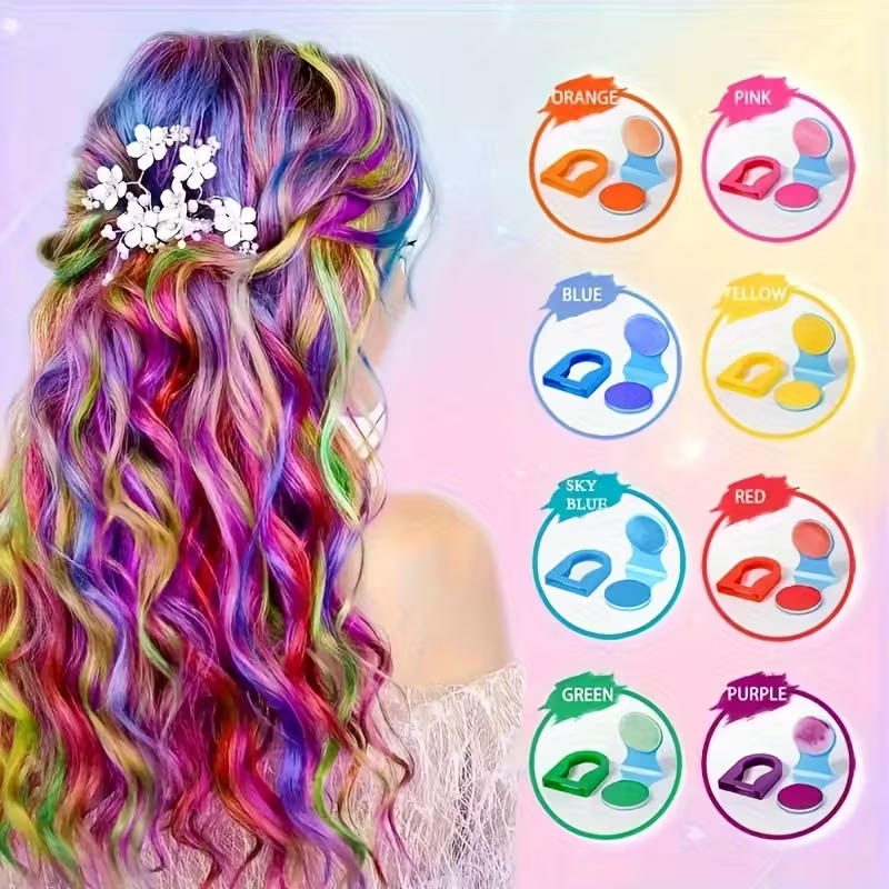 8 colors 3g Disposable Hair Dy - مراجعة Hair Spray Color وسعره