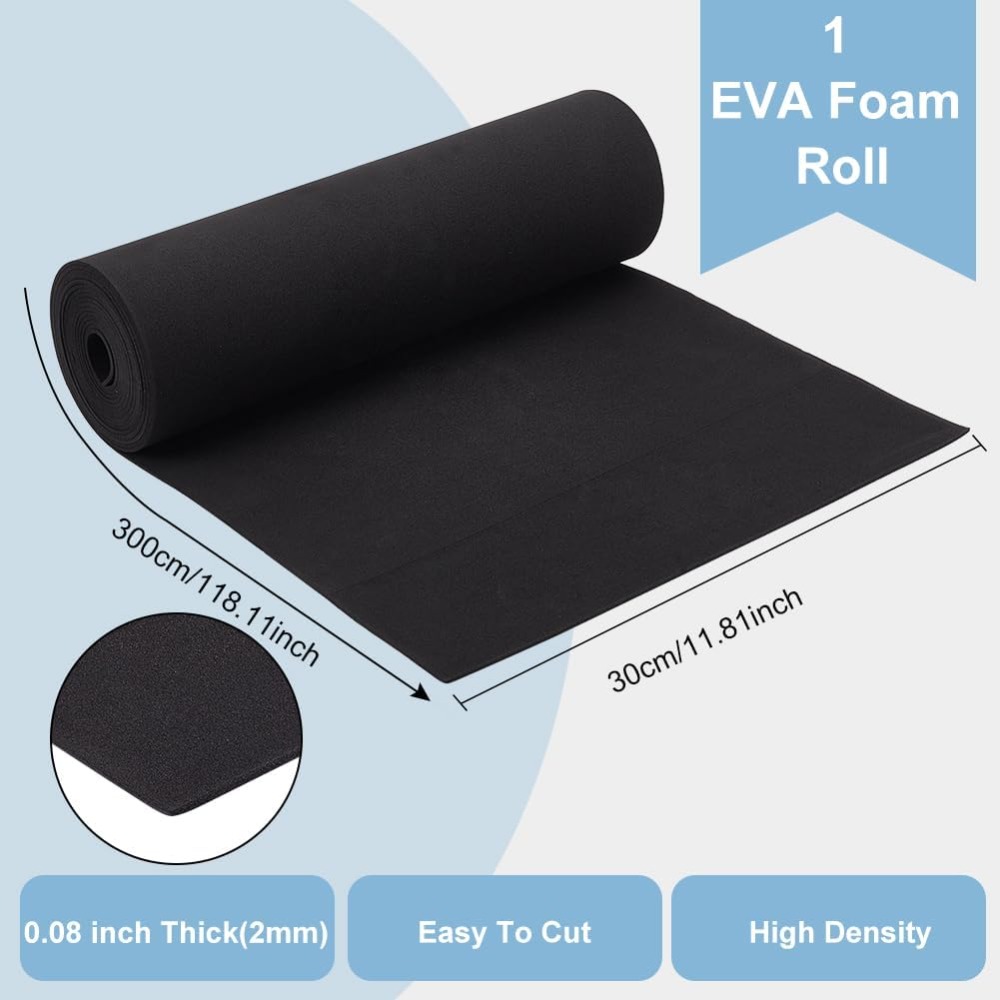 EVA Foam Craft Sheets Black 30 - مراجعة Craft Foam Roll وسعره