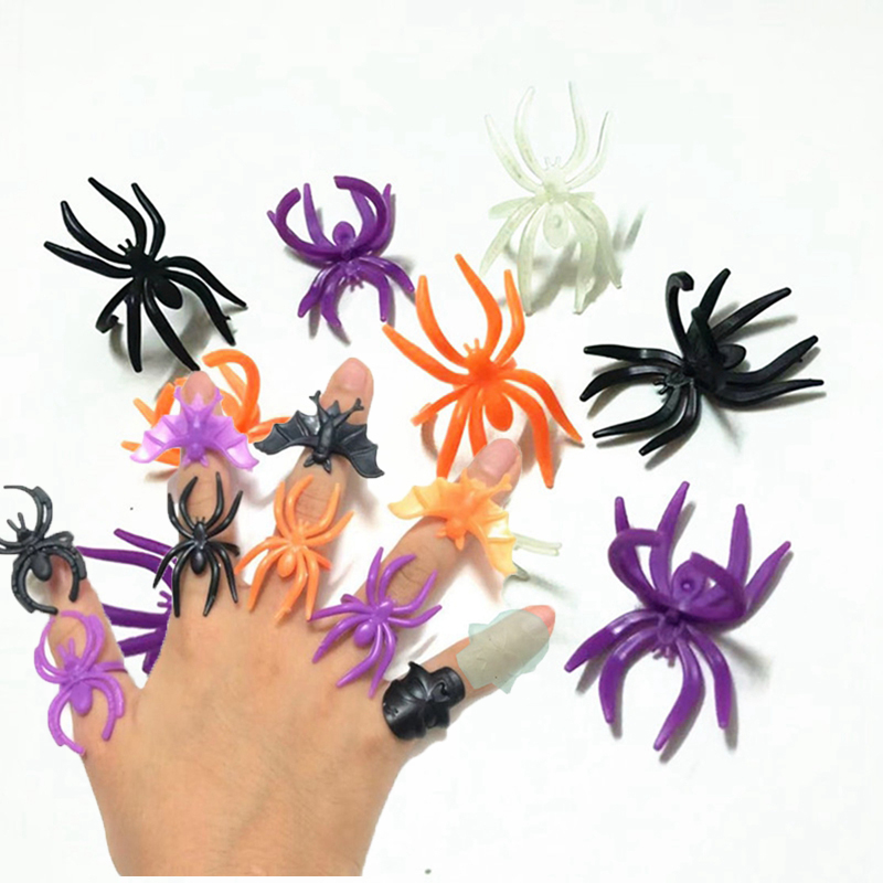 30/60pcs Bat Spider Rings Gift - مراجعة Cosplay Prop Filler وسعره