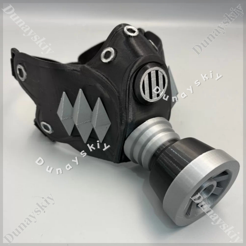 Guita Cyberpunk Gas Mask Green - مراجعة Cosplay Prop 3D Print وسعره