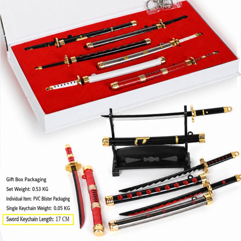 Anime One Piece Zoro Sword Key - مراجعة Cosplay Prop Katana وسعره