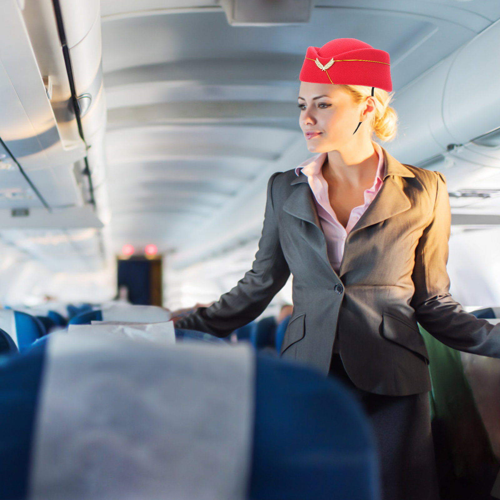 Stylish Flight Attendant Hat R - مراجعة Easy Cosplay Prop وسعره