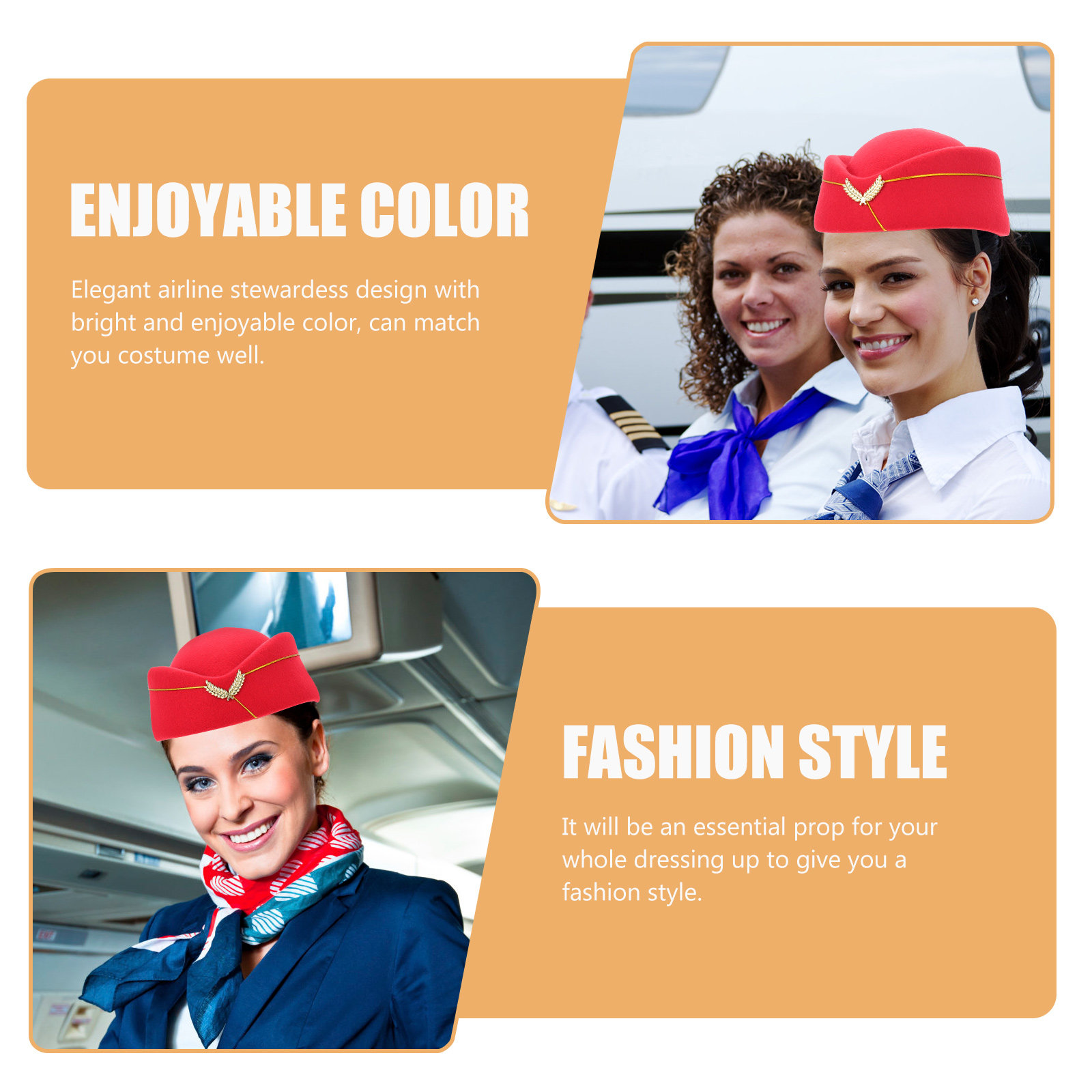 Stylish Flight Attendant Hat R - مراجعة Easy Cosplay Prop وسعره
