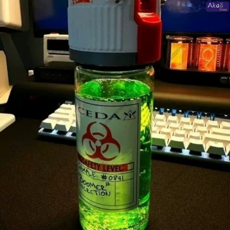 Green Bio Hazard Bottle Prop G - مراجعة Cosplay Prop Display وسعره