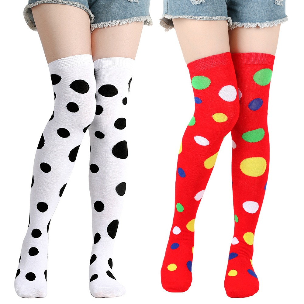 Cartoon Polka-dot Cow Stocking - مراجعة Cosplay Prop Designer وسعره