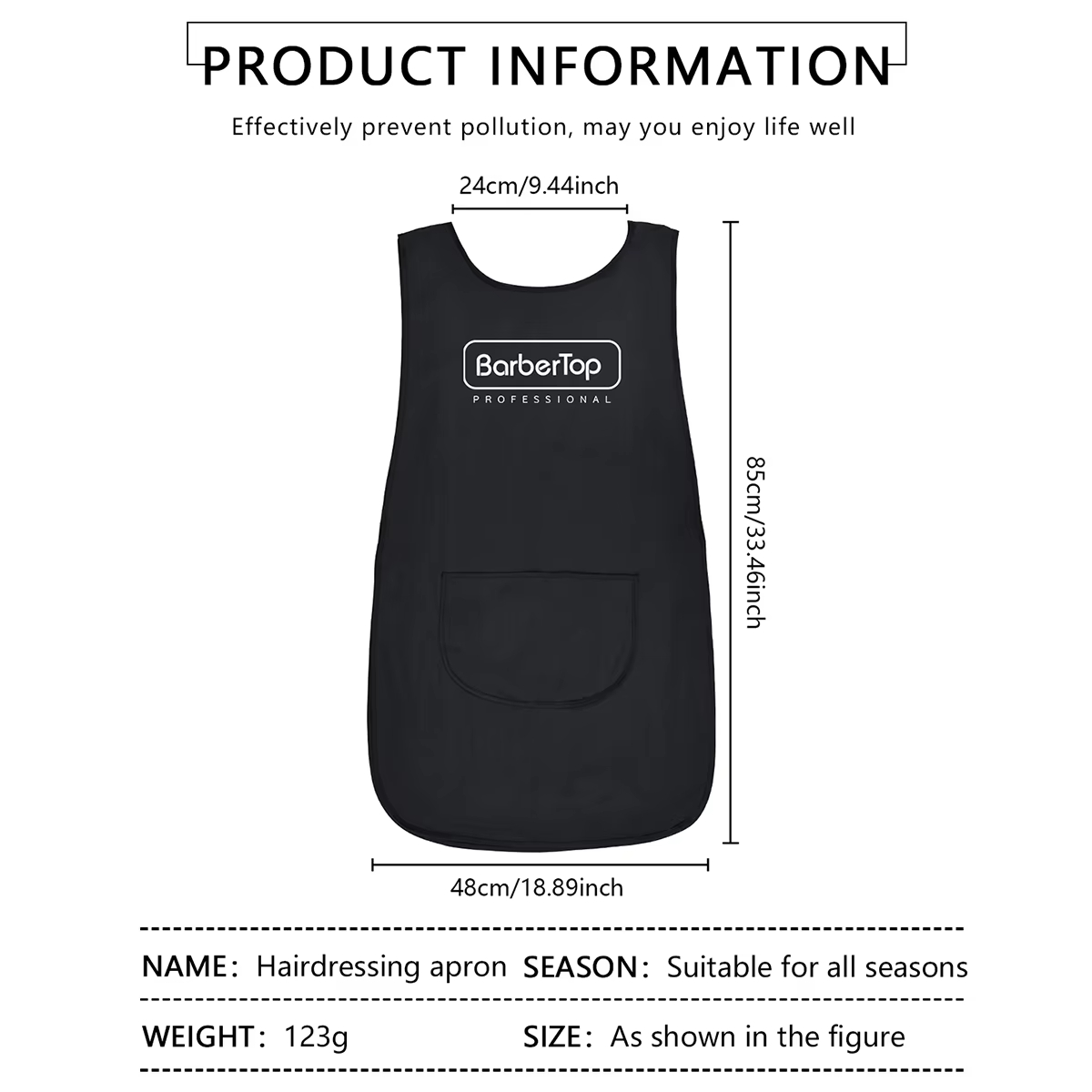 Barbertop Black Stylist Apron  - مراجعة Hair Spray Color وسعره
