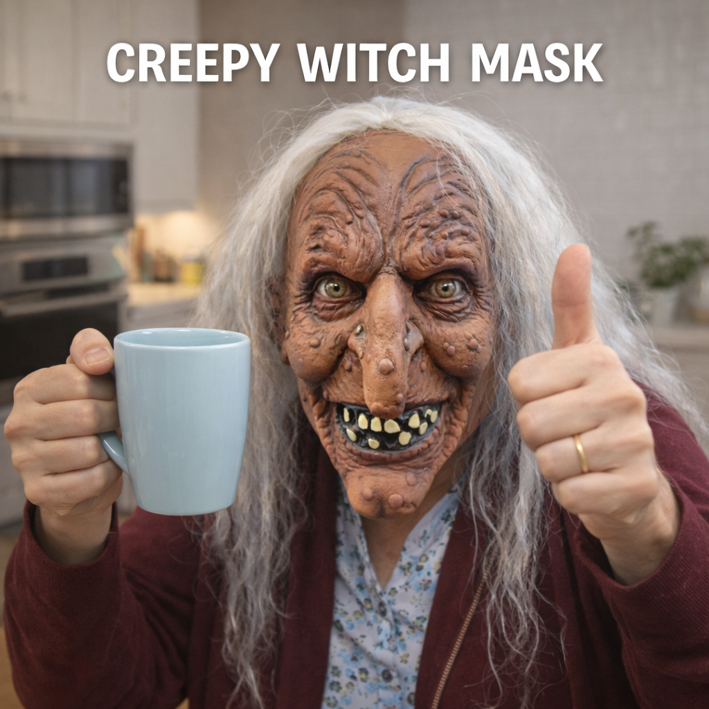 Creative Witch Latex Mask For  - مراجعة Cosplay Prop Designer وسعره