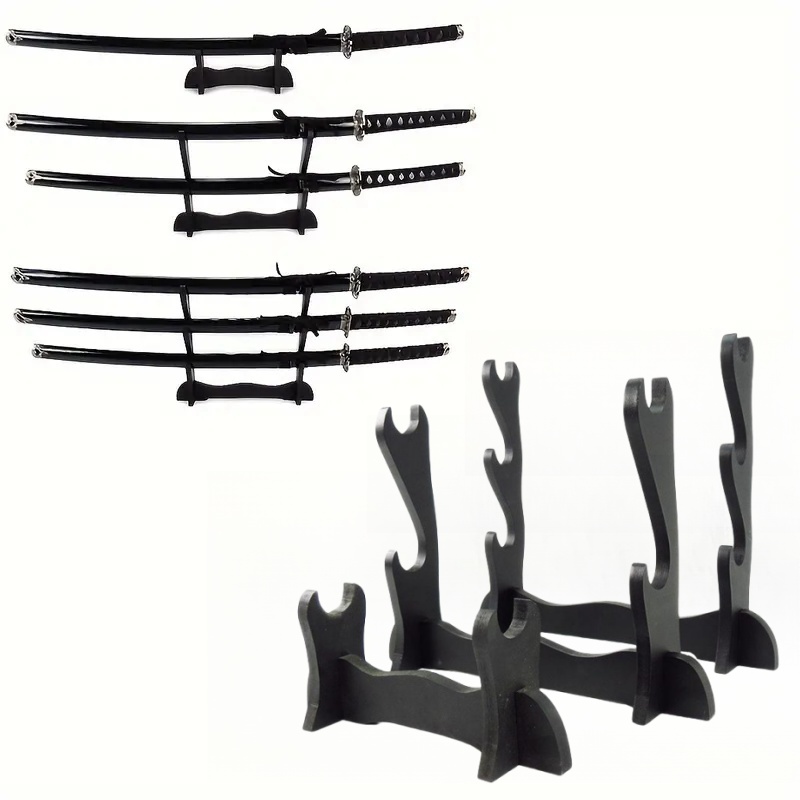 Black Samurai Sword Display St - مراجعة Cosplay Prop Katana وسعره
