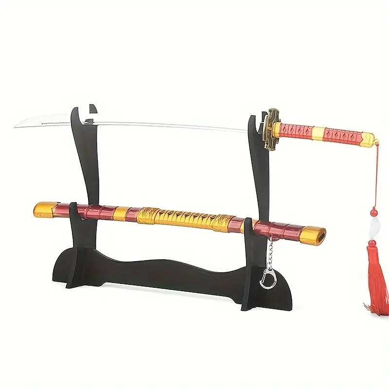 Black Samurai Sword Display St - مراجعة Cosplay Prop Katana وسعره