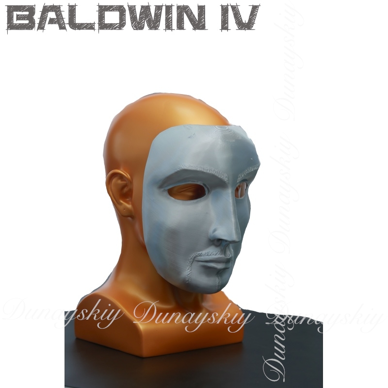 Halloween Baldwin IV Mask Cosp - مراجعة Cosplay Prop 3D Print وسعره