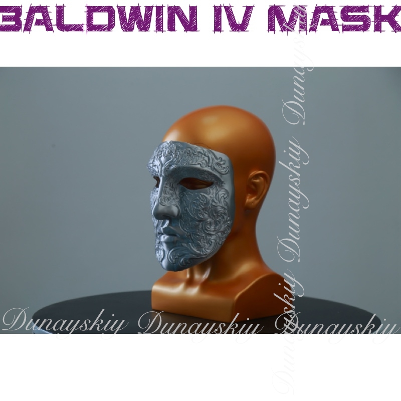 Halloween Baldwin IV Mask Cosp - مراجعة Cosplay Prop 3D Print وسعره