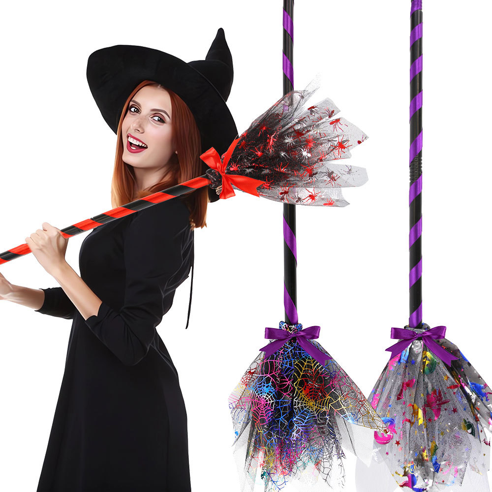 Halloween Witch Broom with LED - مراجعة Detachable Cosplay Prop وسعره