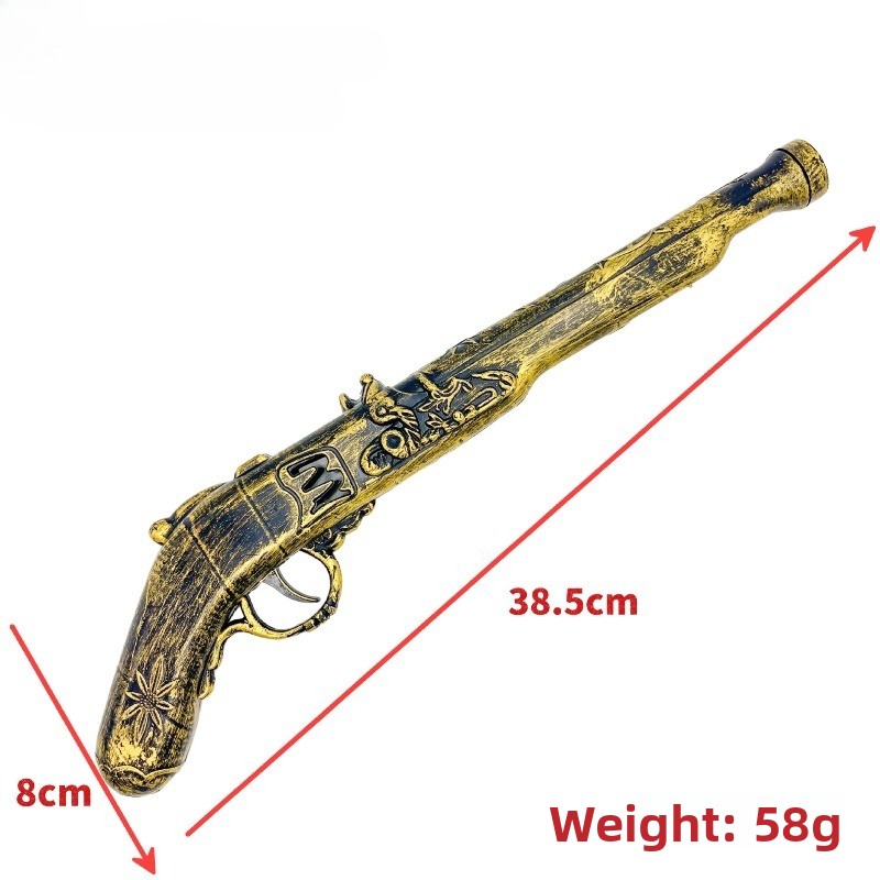 40cm/15.75in Pirate Gun Plasti - مراجعة Cosplay Prop Display وسعره