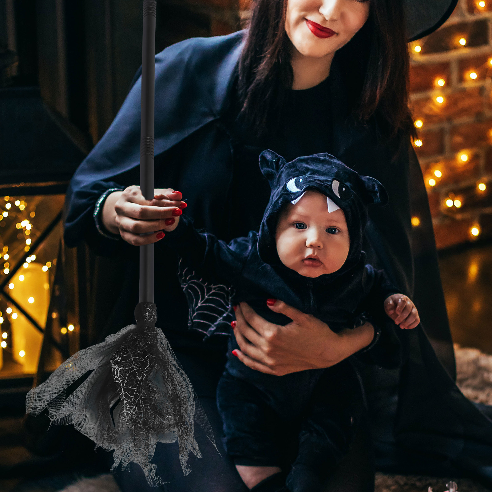 Halloween Witch Broom Prop Lig - مراجعة Detachable Cosplay Prop وسعره